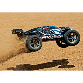 TRAXXAS Auto E-Revo VXL 4WD 1/16 Monster Truck + Ładowarka USB-C 4A + Akumulator (Niebieski)