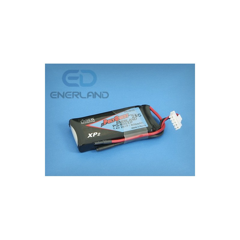 BATTERIST pakiet LiPo 800mAh / 2S - 25C