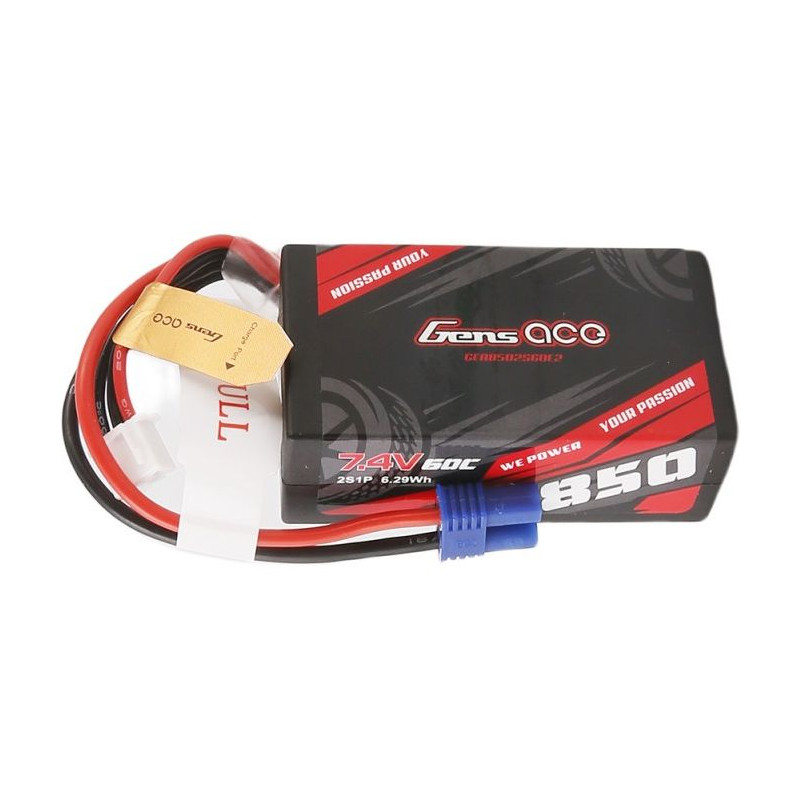 GENS ACE Akumulator LiPo Hardcase 800mAh 7,4V 60C 2S1P EC2