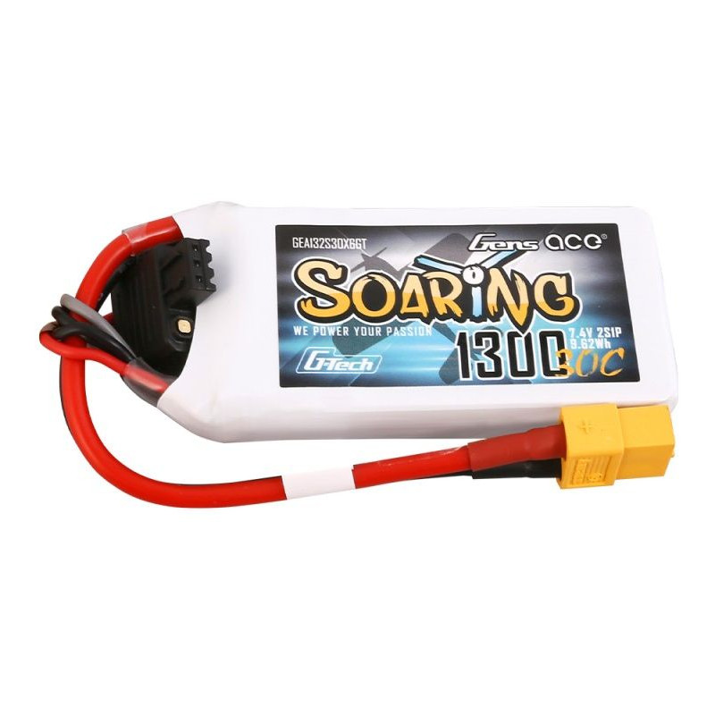 GENS ACE Akumulator LiPo Soaring 1300mAh 7,4V 30C 2S1P XT60 G-Tech