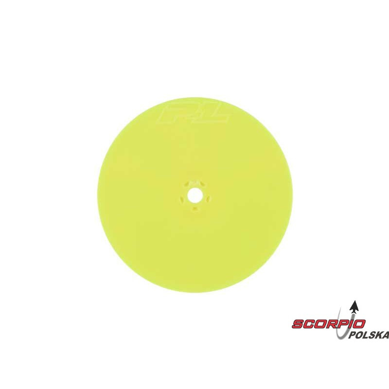PRO-LINE felga 2.2" Velocity przednia H12 żółta (2) (dla TLR 22 5.0)