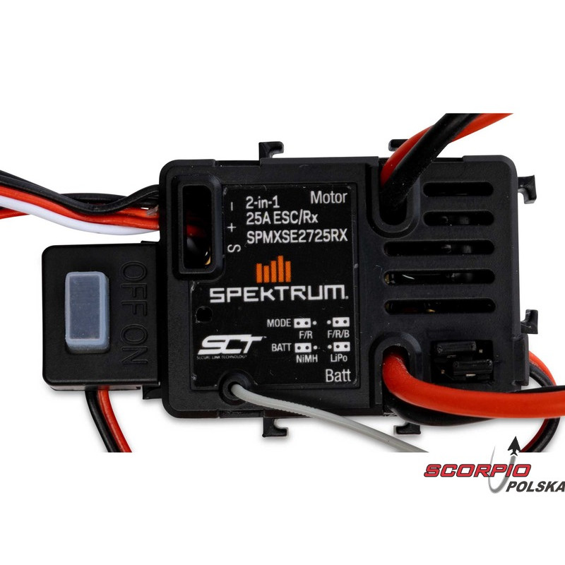 SPEKTRUM odbiornik SLT, regulator szczotkowy 25A, IC2