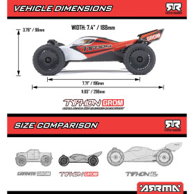 ARRMA Typhon Grom 1:18 4WD RTR (Czerwony)