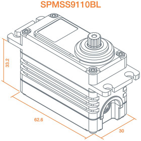 SPEKTRUM serwo S9110BL do modeli 1:5 (88kg/0,14sec/8,4V)