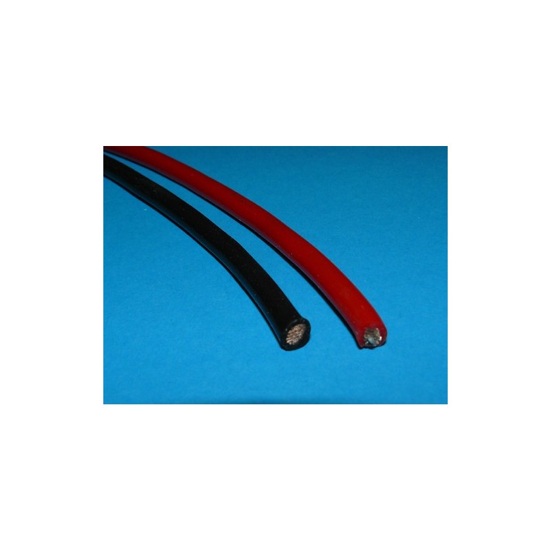 Przewód silikonowy 1.0mm² (czarny + czerwony) 1mb