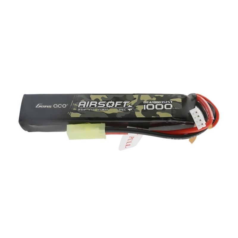 GENS ACE Akumulator LiPo Air Soft Gun 1000mAh 11.1V 25C 3S1P Mini Tamiya