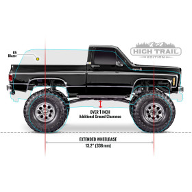 TRAXXAS TRX-4 High Trail Chevrolet K10 1979 4WD 1/10 RTR Clipless (Czarny)