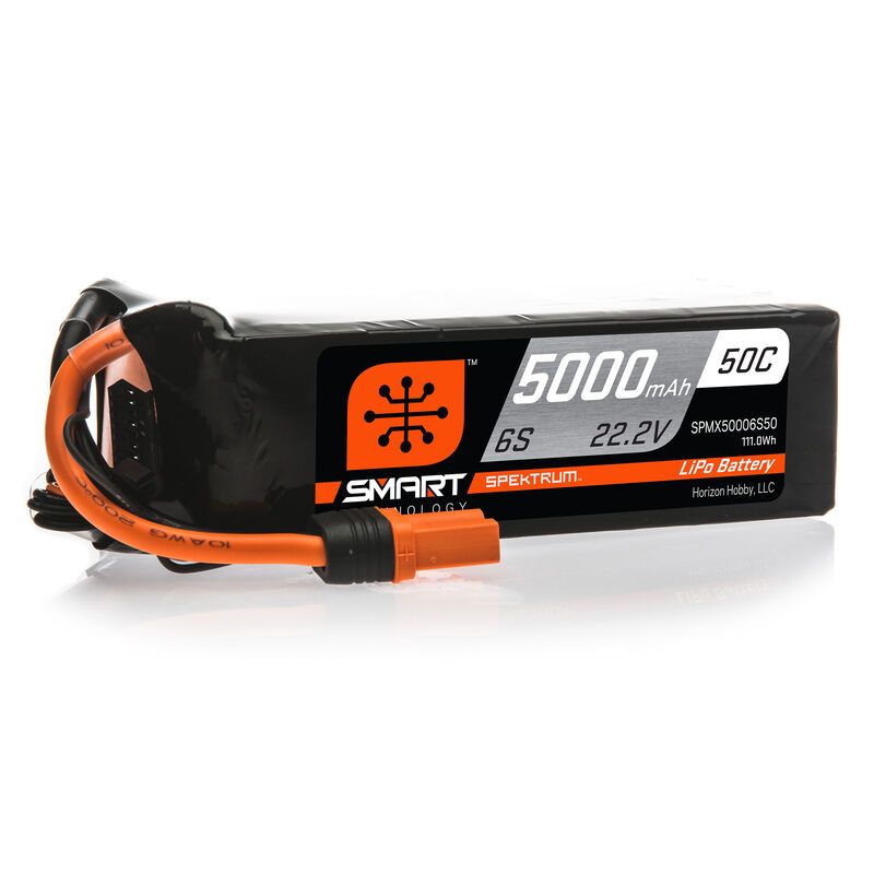 SPEKTRUM Smart LiPol 5000mAh 22.2V 6S 50C IC5