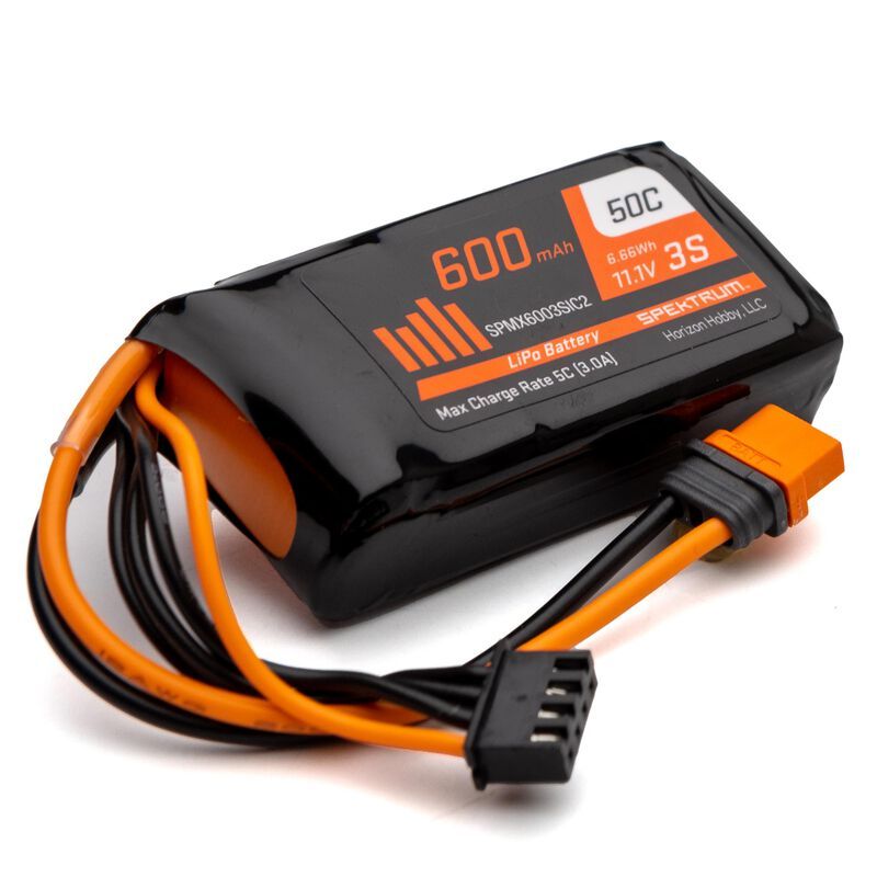 SPEKTRUM Smart LiPol 11.1V 600mAh 50C IC2