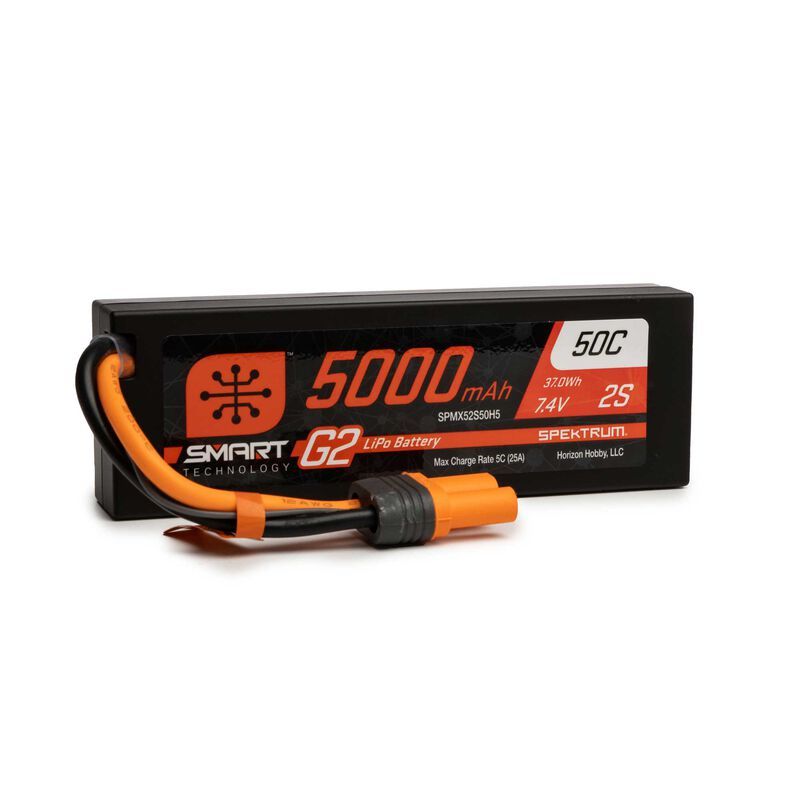 SPEKTRUM Smart G2 LiPol 7.4V 5000mAh 50C HC IC5