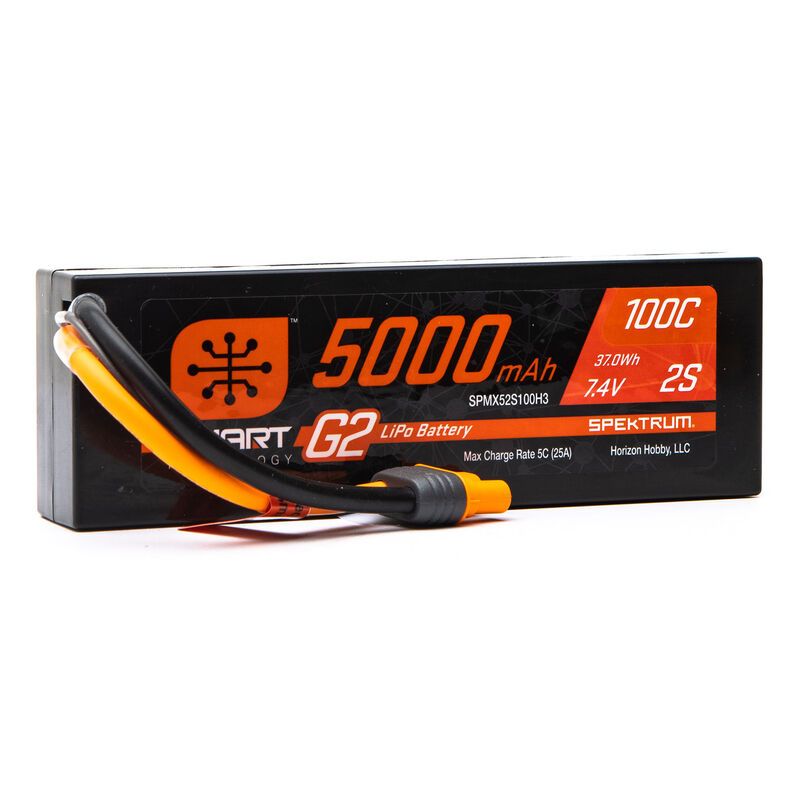 SPEKTRUM Smart G2 LiPol 7.4V 5000mAh 100C HC IC3