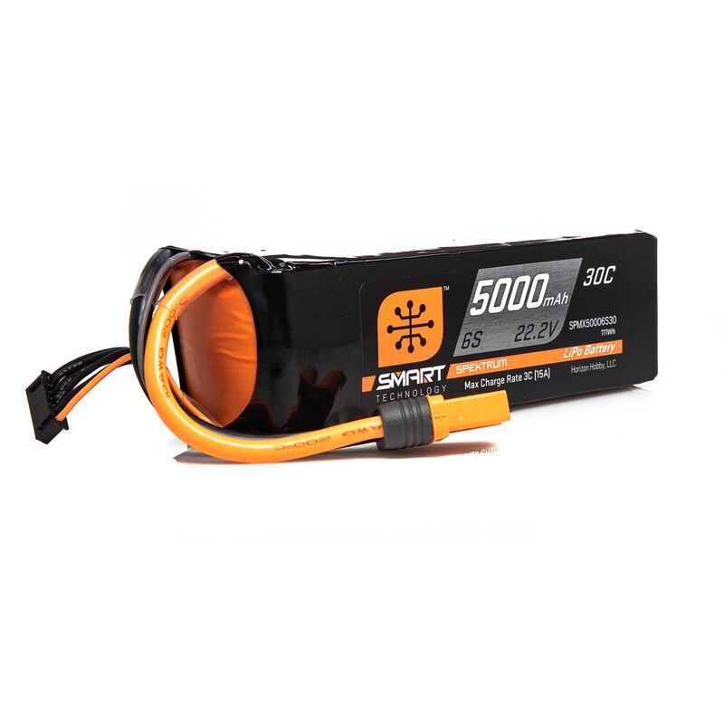 SPEKTRUM Smart LiPol 5000mah 6S 22.2V 30C IC5