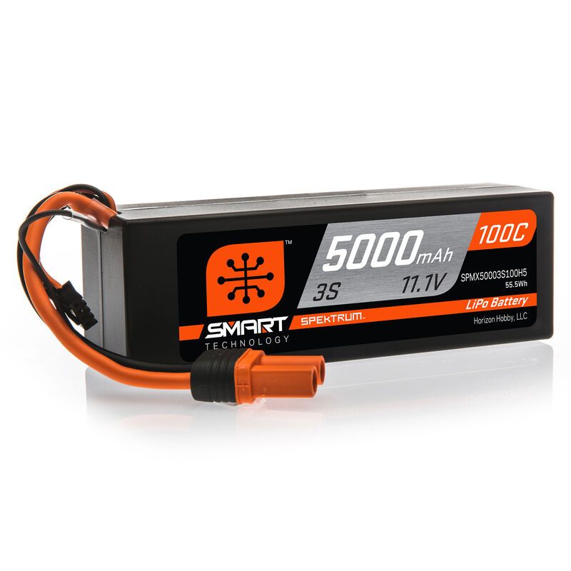 SPEKTRUM Smart LiPol Car 5000mAh 3S 11.1V 100C HC IC5