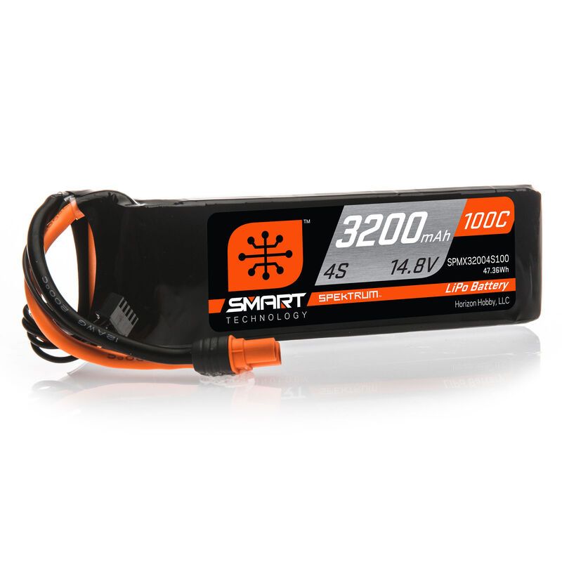 SPEKTRUM Smart LiPol 3200mAh 4S 14.8V 100C IC3
