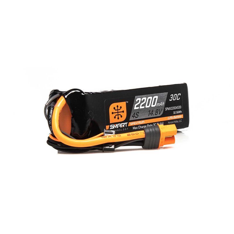SPEKTRUM Smart LiPol 2200mah 4S 14.8V 30C IC3
