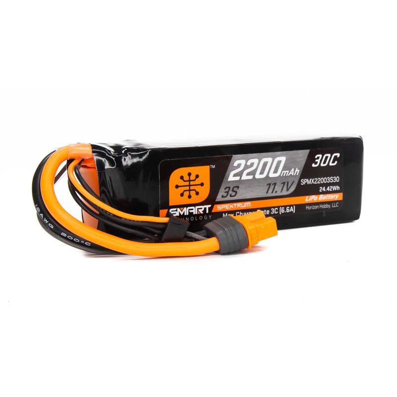 SPEKTRUM Smart LiPol 2200mAh 3S 11.1V 30C IC3