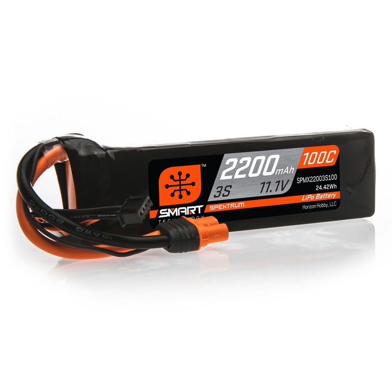 SPEKTRUM Smart LiPol 2200mAh 3S 11.1V 100C IC3