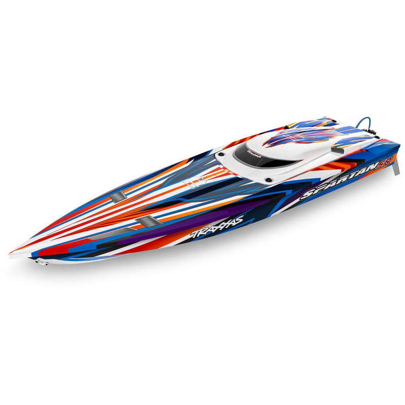 Łódź wyścigowa TRAXXAS Spartan SR + Stablilizacja TSM + TQi (Pomarańczowy)