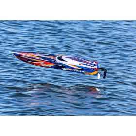 Łódź wyścigowa TRAXXAS Spartan SR + Stablilizacja TSM + TQi (Pomarańczowy)