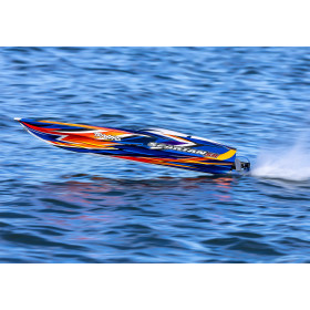 Łódź wyścigowa TRAXXAS Spartan SR + Stablilizacja TSM + TQi (Pomarańczowy)