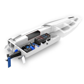 Łódź wyścigowa TRAXXAS Spartan SR + Stablilizacja TSM + TQi (Pomarańczowy)