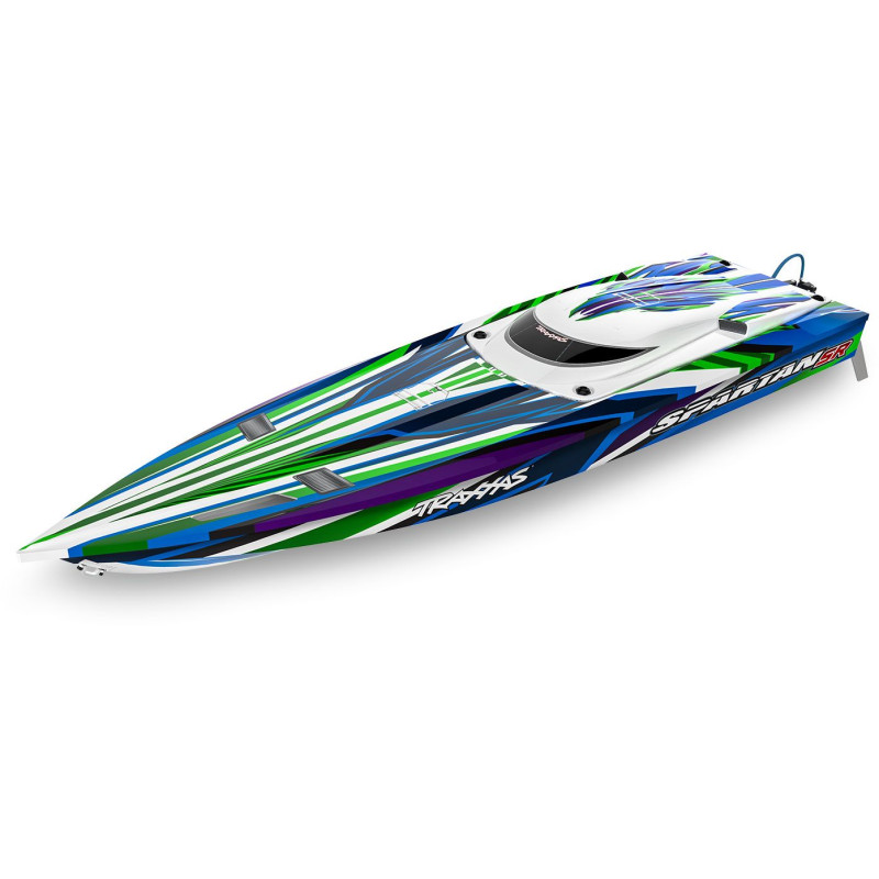 Łódź wyścigowa TRAXXAS Spartan SR + Stablilizacja TSM + TQi (Zielony)
