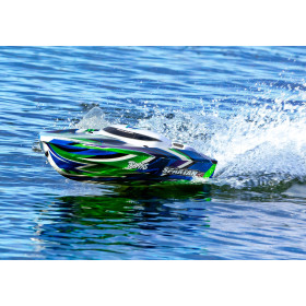 Łódź wyścigowa TRAXXAS Spartan SR + Stablilizacja TSM + TQi (Zielony)
