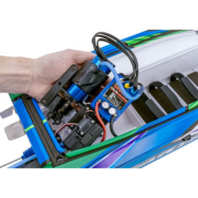 Łódź wyścigowa TRAXXAS Spartan SR + Stablilizacja TSM + TQi (Zielony)