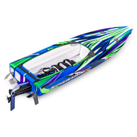 Łódź wyścigowa TRAXXAS Spartan SR + Stablilizacja TSM + TQi (Zielony)