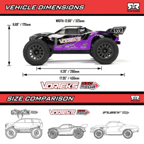 ARRMA Vorteks Mega 550 2WD 1:10 Smart RTR (Pomarańczowy)