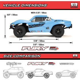 ARRMA Fury Mega 550 2WD 1:10 RTR (Niebieski)
