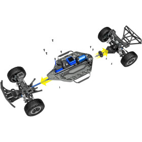TRAXXAS Slash VXL EHD 4WD 1/10 + TSM (Niebieski)