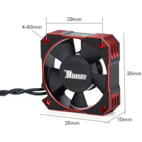 SURPASS HOBBY Rocket-RC Wentylator aluminiowy 35mm 21000RPM (Czerwony)