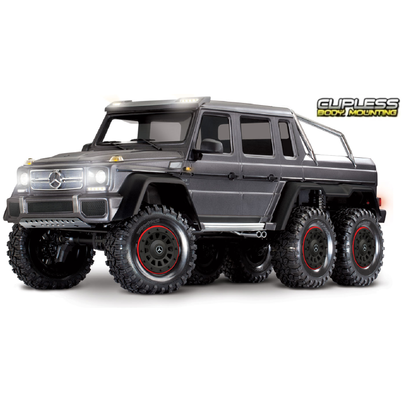 TRAXXAS TRX-6 Mercedes-Benz G63 AMG 6x6 1/10 RTR Clipless (Srebrny)