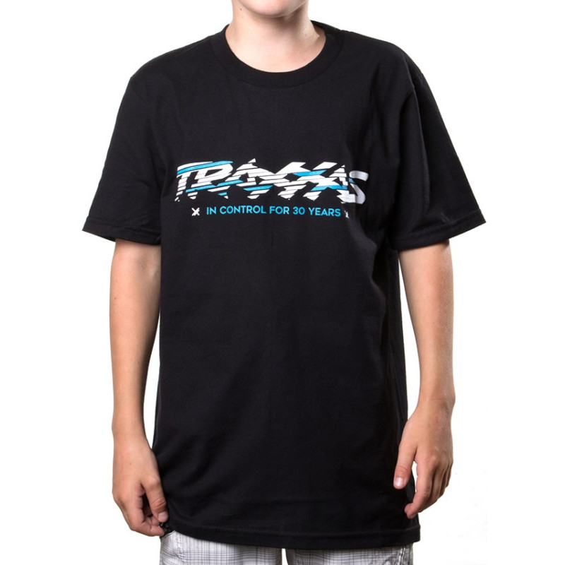 TRAXXAS Koszulka z logo ,,IN CONTROL FOR 30 YEARS" dla dzieci (Czarna)