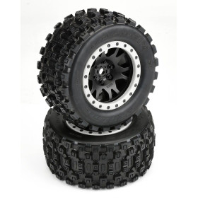 PRO-LINE koło 4.3", opona Badlands MX43 Pro-Loc, felga Impulse H24mm czarno-szara (2) (X-Maxx)