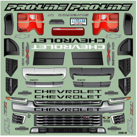 PRO-LINE Karoseria 1/8 2021 Chevrolet Silverado 2500 HD (przeźroczysta) do Kraton 6S