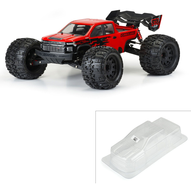 PRO-LINE Karoseria 1/8 2021 Chevrolet Silverado 2500 HD (przeźroczysta) do Kraton 6S
