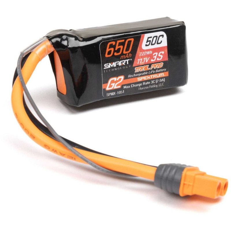 SPEKTRUM Akumulator LiPo Smart G2 Trail Pro 11.1V 650mAh 50C IC2