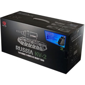 Czołg HENG LONG Russia KV-2 1/16 V7.0 2.4GHz (działko ASG/dźwięk/dym/metalowa przekładnia)