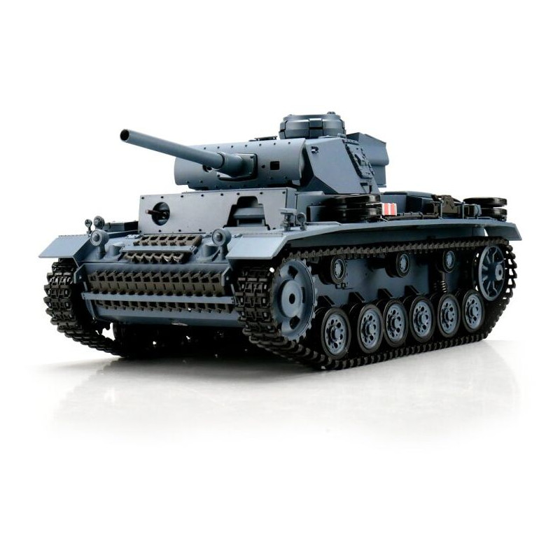 Czołg HENG LONG Panzer III 1/16 V7.0 2.4GHz (działko ASG/dźwięk/dym) Panzerkampfwagen III
