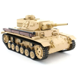 Czołg HENG LONG Tauch Panzer III 1/16 V7.0 2.4GHz (działko ASG/dźwięk/dym)