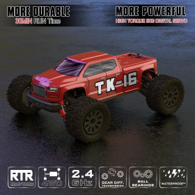 PD RACING TK-16 4WD 1/16 RTR 2.4GHz - Lampy LED (Czerwony)