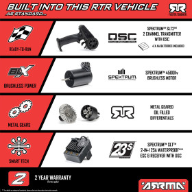 ARRMA Mojave Grom 223S BLX 1:18 4WD Smart RTR (turkusowy/różowy)