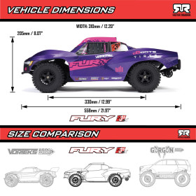 ARRMA Fury 223S DSC 2WD 1:10 RTR (Zielony)