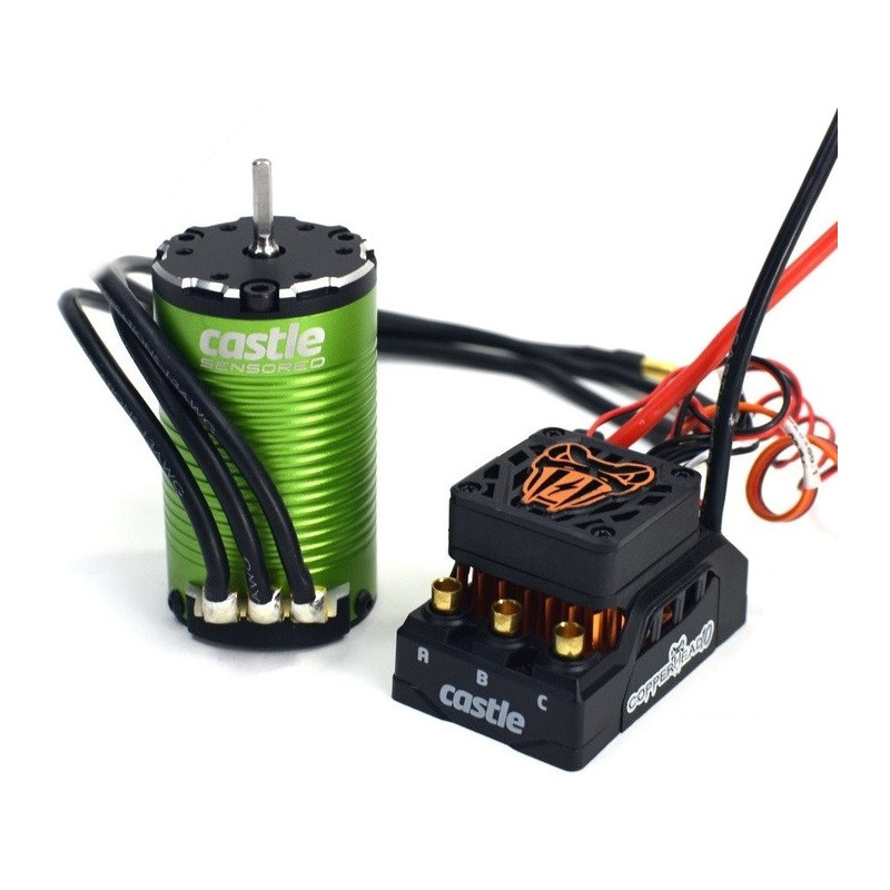 CASTLE Zestaw napędowy Copperhead 10 + 1412 3200kV Sensored 5mm