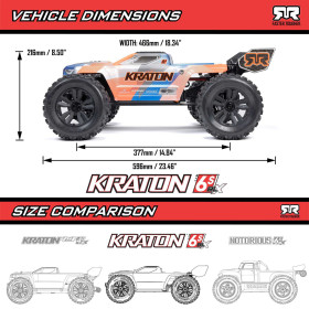 ARRMA Kraton 6S V6 4WD 1/8 RTR (Różowy)