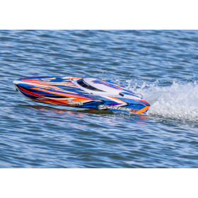 Łódź wyścigowa TRAXXAS Spartan SR + Stablilizacja TSM + TQi (Czerwony)
