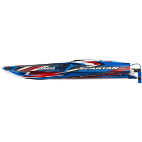 Łódź wyścigowa TRAXXAS Spartan SR + Stablilizacja TSM + TQi (Czerwony)