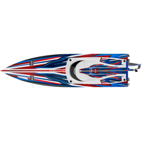 Łódź wyścigowa TRAXXAS Spartan SR + Stablilizacja TSM + TQi (Czerwony)